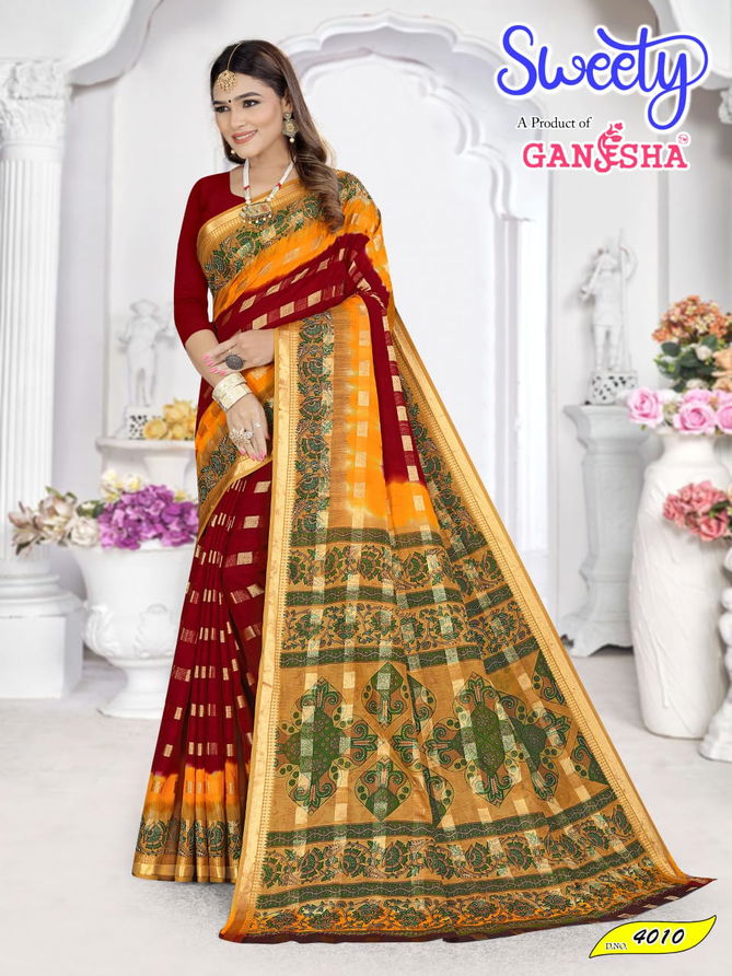 Sweety Vol 4 By Ganesha Cotton Printed Sarees Wholesale Shop In Surat